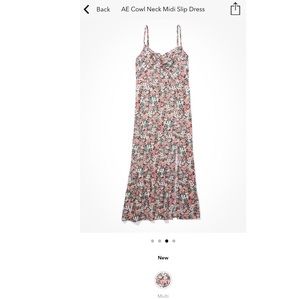 American Eagle Cowl Neck Midi Slip Dress